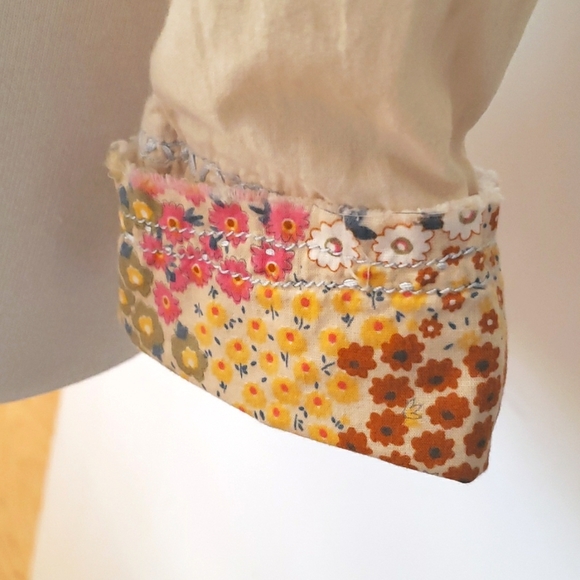 Miss Me Soft Yellow Western Floral Snap Front Blouse Size Medium - Picture 3 of 16